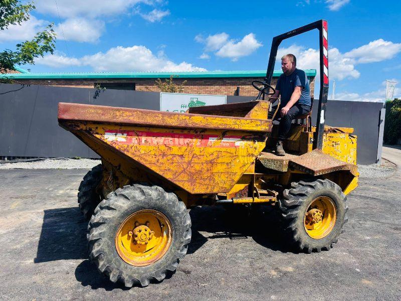 THWAITES 3 TONNE STRAIGHT TIP DUMPER*C/W PERKINS ENGINE* VIDEO*