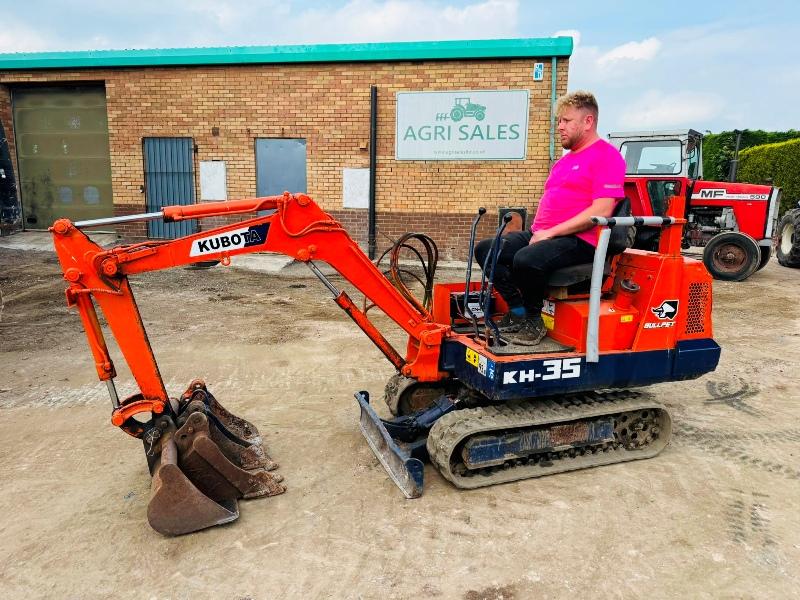 KUBOTA KH-35 MINI EXCAVATOR*C/W SELECTION OF BUCKETS*VIDEO*