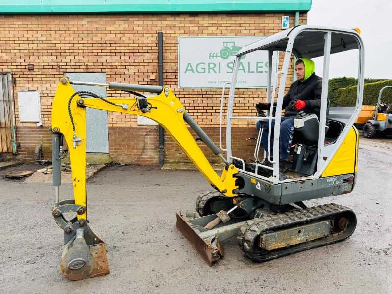 WACKER NEUSON ET16 EXCAVATOR*YEAR 2019*1162 HOURS*VIDEO*