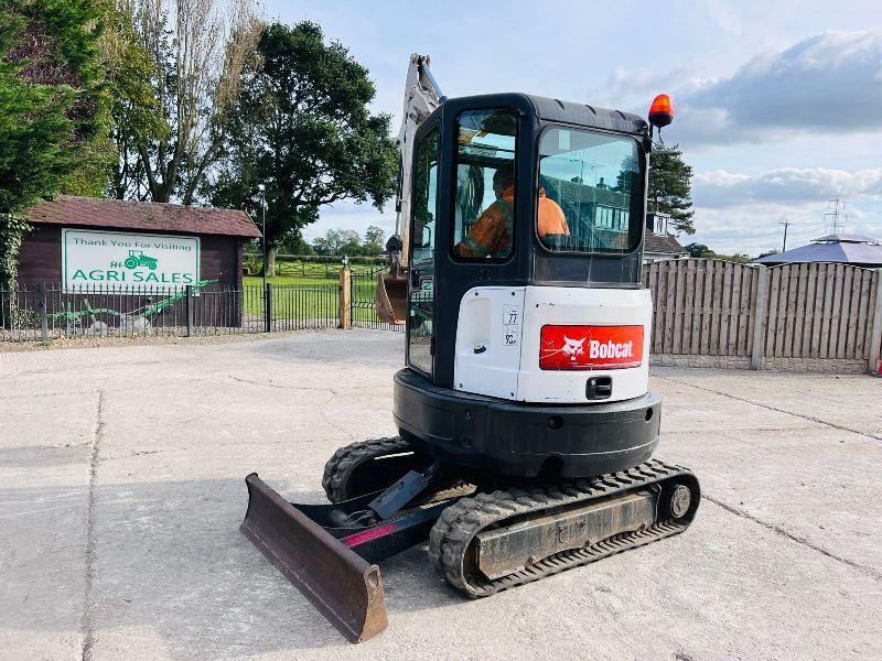 BOBCAT E25 EXCAVATOR *YEAR 2014, 2699 HOURS* C/W ZERO SWING *VIDEO*