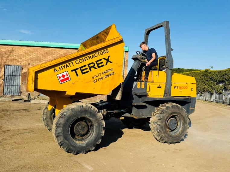 TEREX PT9000 9 TONNE STRAIGHT TIP DUMPER*C/W ROLL BAR*VIDEO*