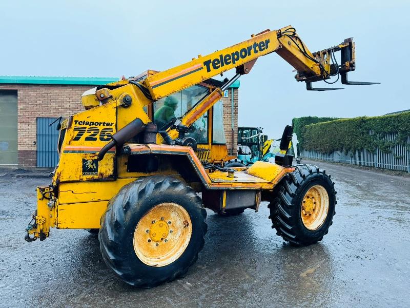 SANDERSON 726 TELEHANDLER*AG SPEC*C/W PALLET TINES*VIDEO*