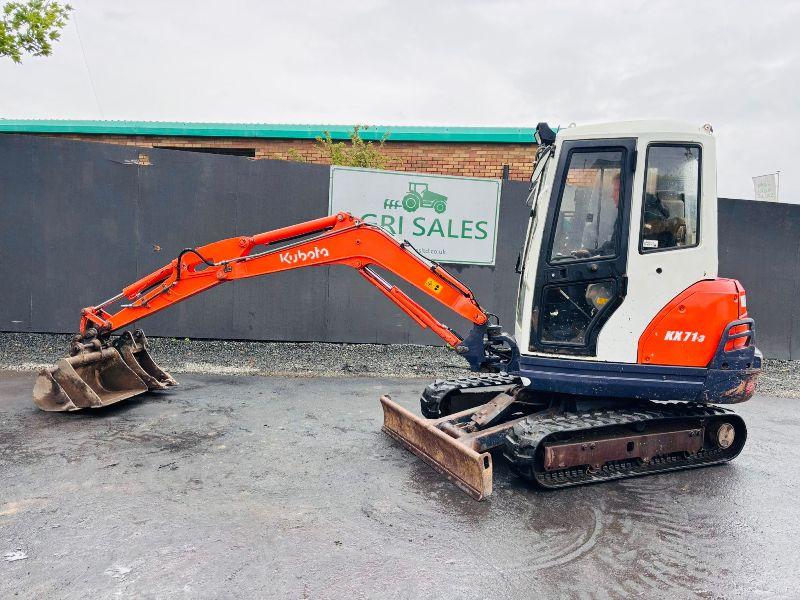 KUBOTA KX71-3 EXCAVATOR* C/W SELECTION OF BUCKETS*VIDEO*