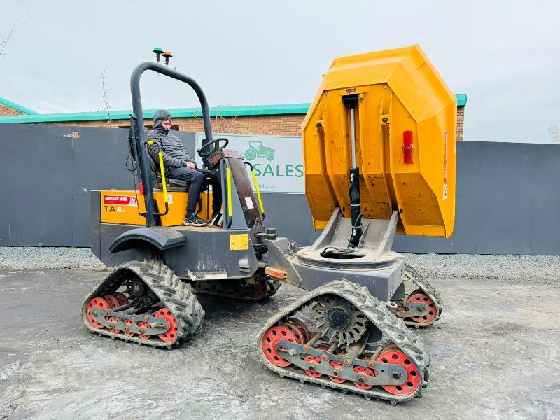 MECALAC TAS3 3 TONNE TRACKED SWIVLE SKIP DUMPER*2018*1053 HOURS*VIDEO*