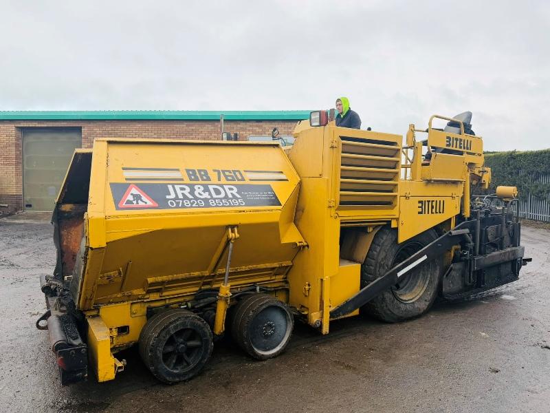 BITELLI BB760 TARMAC PAVER*C/W CATERPILLAR ENGINE*VIDEO*