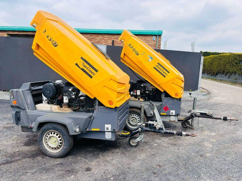 ATLAS COPCO TOWABLE AIR COMPRESSOR *CHOICE OF 2*VIDEO*