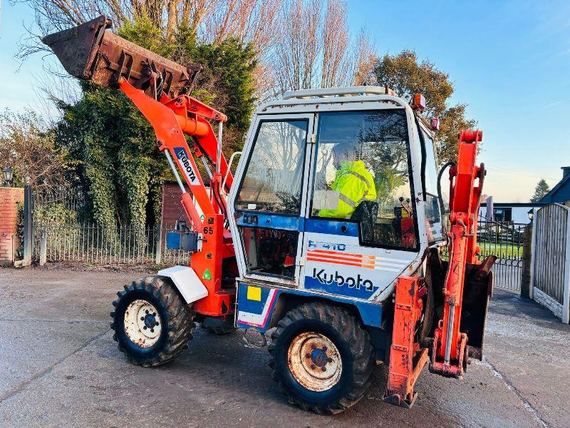 KUBOTA R410 4WD PIVOT STEER BACKHOE DIGGER C/W THREE IN ONE BUCKET *VIDEO*