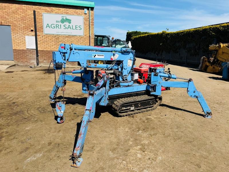 TADANO TRACKED MOBILE SPIDER CRANE*C/W 4X SUPPORT LEGS*VIDEO*