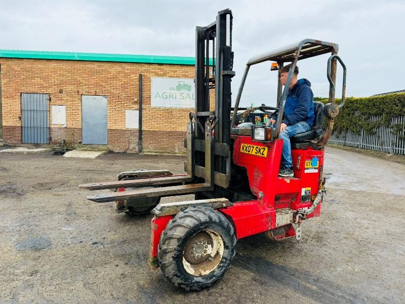 MOFFETT M5 25.3TL FORKLIFT*C/W KUBOTA ENGINE*1454 HOURS*VIDEO*