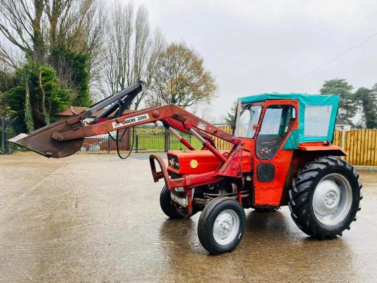 MASSEY FERGUSON 135 TRACTOR C/W LAMBOURN CAB , QUICKE 2030 FRONT LOADER