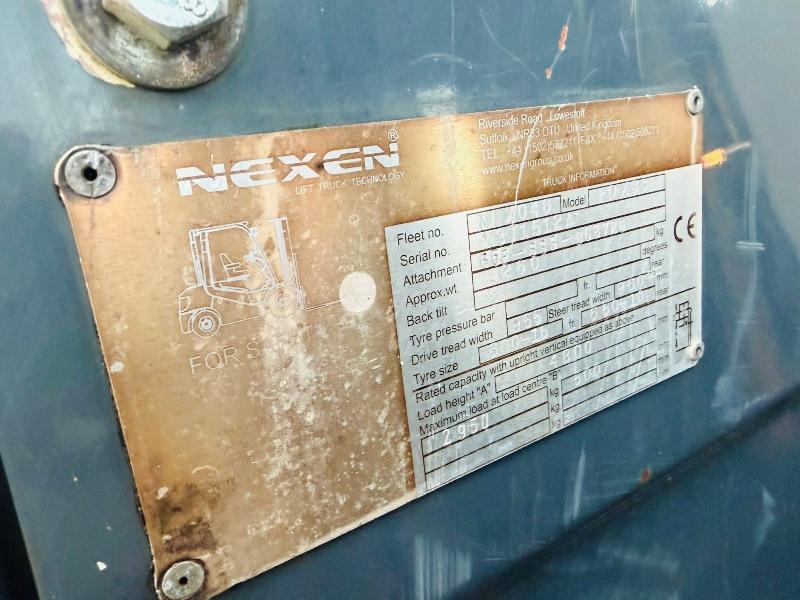 NEXEN FA35 CONTAINER SPEC FORKLIFT*C/W PALLET TINES*YEAR 2015*VIDEO*