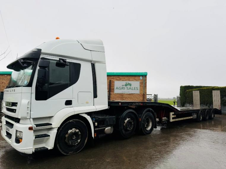 IVECO TRACTOR UNIT*C/W KING LOW LOADER TRAILER, RAMPS AND WINCH*VIDEO*