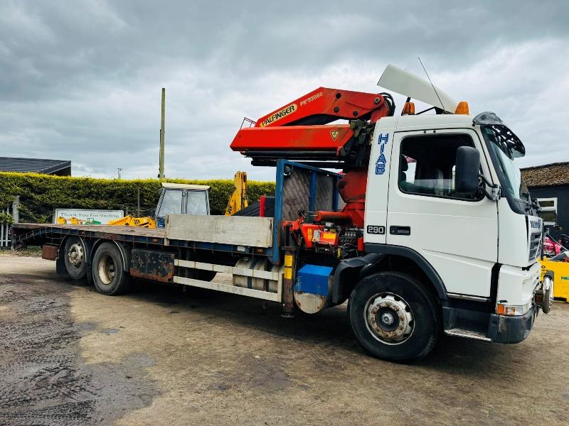 VOLVO FM7-12 FLAT BED LORRY*C/W PALFINGER PK23080 CRANE*VIDEO*