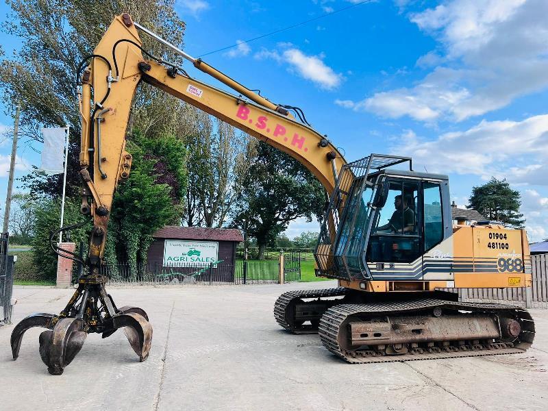 CASE 988-CK PLUS TRACKED EXCAVATOR *6950 HOURS* C/W 5 TINE SCRAP GRAB *VIDEO*