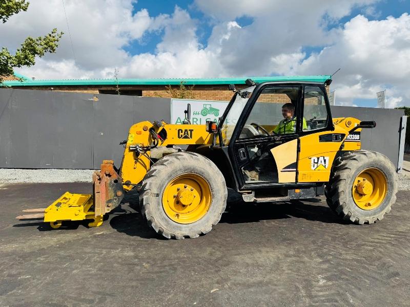 CAT TH330B TURBO TELEHANDLER*C/W EURO ADAPTION PLATE*VIDEO*