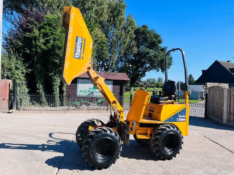 THWAITES 1 TON HIGH TIP DUMPER *YEAR 2019, ONLY 1112 HOURS* C/W ROLE BAR *VIDEO*