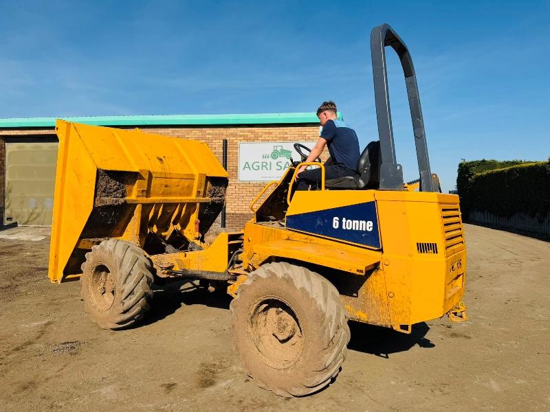 THWAITES 6 TONNE STRAIGHT TIP DUMPER*3141 HOURS*VIDEO*