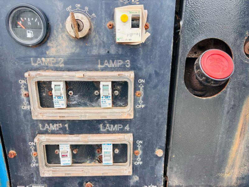 VT1 LIGHTING TOWERS *C/W 3 CYLINDER KUBOTA ENGINE*CHOICE OF 2*VIDEO*