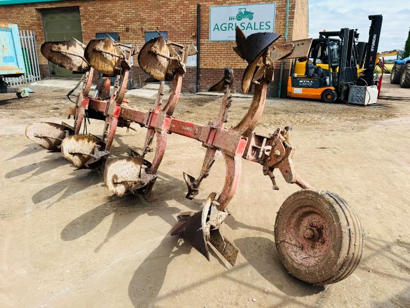 GREGOIRE BESSON 4 FURROW REVERSABLE PLOUGH*VIDEO*