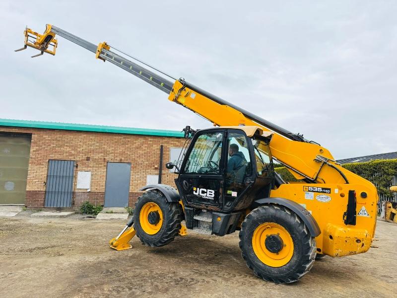 JCB 535-140HI-VIZ 4WD TELEHANDLER*14M REACH*YEAR 2014*C/W PALLET TINES*VIDEO*