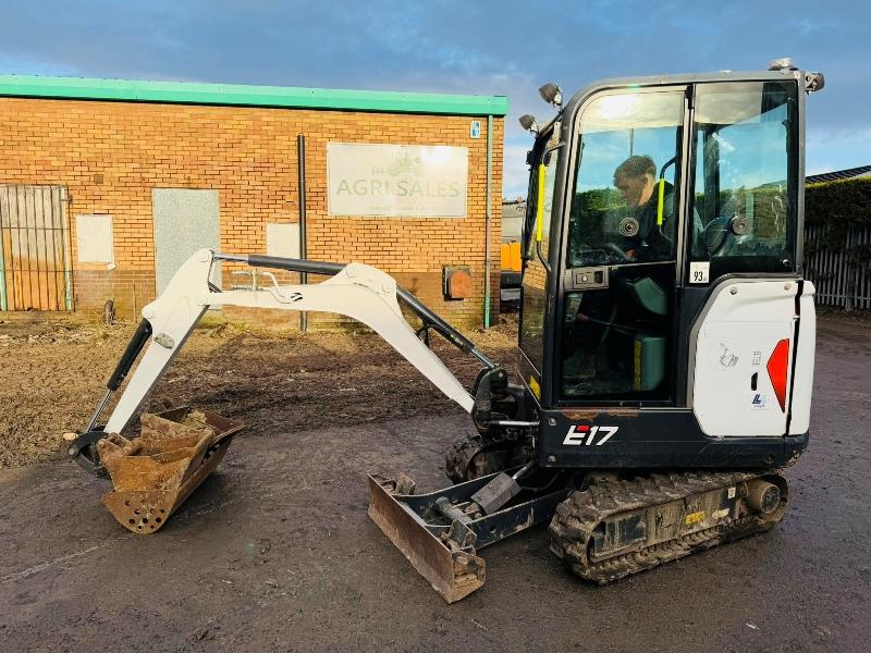 BOBCAT E17 EXCAVATOR*759 HOURS*YEAR 2022*C/W BUCKETS*VIDEO*