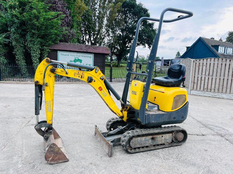 WACKER NEUSON 803 EXCAVATOR *YEAR 2017 , 2838 HOURS* C/W ROLE BAR *VIDEO*