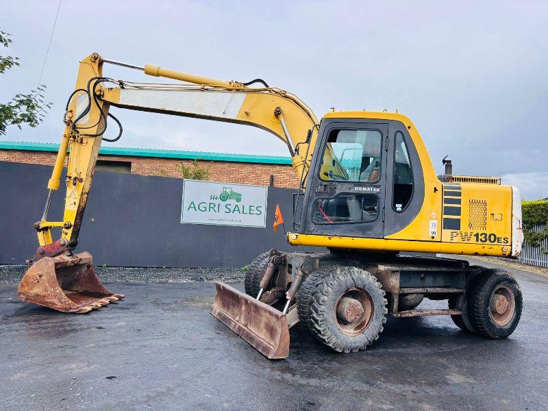 KOMATSU PW130ES 4WD WHEELED EXCAVATOR *C/W BUCKET *VIDEO*