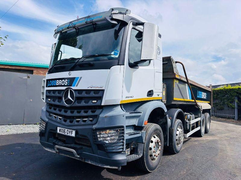 MERCEDES AROCS 3240K 8X4 TIPPER TRUCK*C/W EASY SHEET*YEAR 2016*VIDEO*