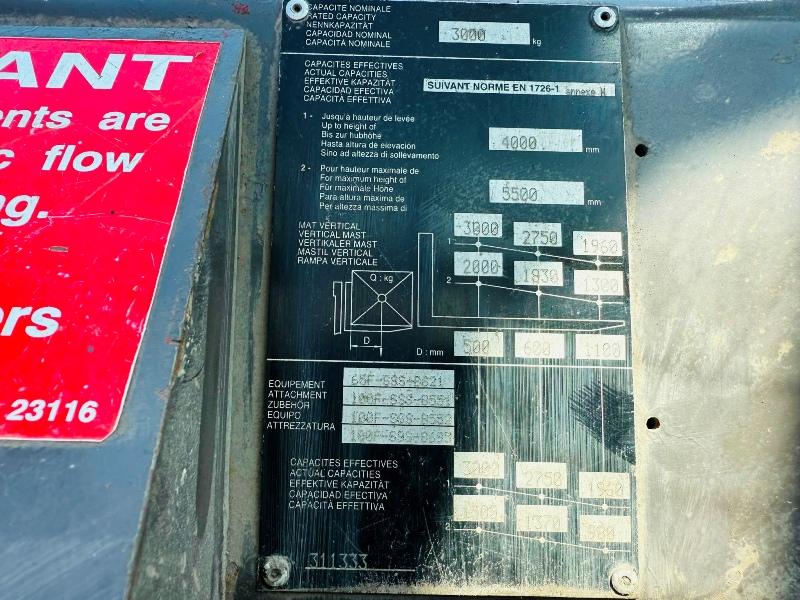 MANITOU M30-4 FORKLIFT*C/W PUH*YEAR 2015*6178 HOURS*VIDEO*