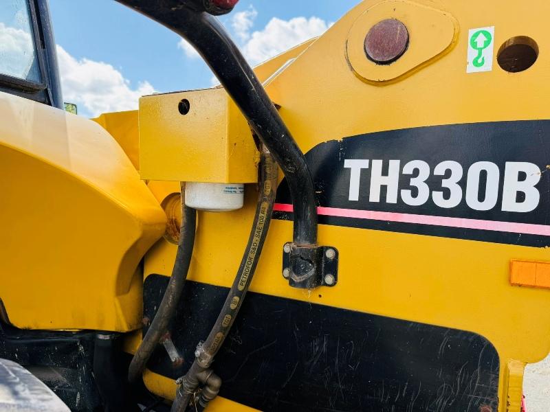 CAT TH330B TURBO TELEHANDLER*C/W EURO ADAPTION PLATE*VIDEO*