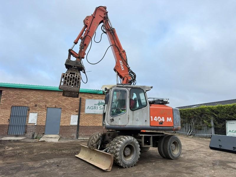 ATLAS 1404M WHEELED EXCAVATOR*C/W ROTATING SLECETOR GRAB*VIDEO*