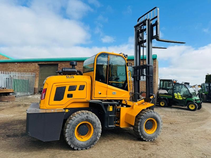 MMS MS35 ROUGH TERRAIN FORKLIFT*YEAR 2026*C/W PALLET TINES*VIDEO*