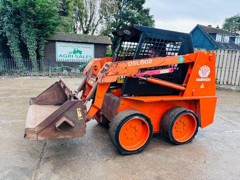 DEAWOO DSL602 SKIDSTEER *ON SOLID TYRES* C/W BUCKET *VIDEO*