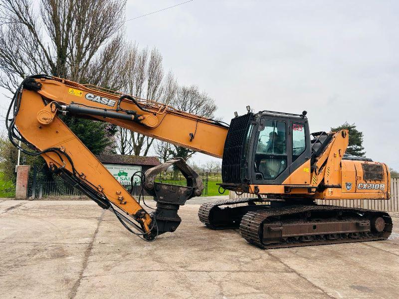 CASE CX210D HIGH RISE CABIN TRACKED EXCAVATOR *YEAR 2013* C/W SELECTOR GRAB *VIDEO*