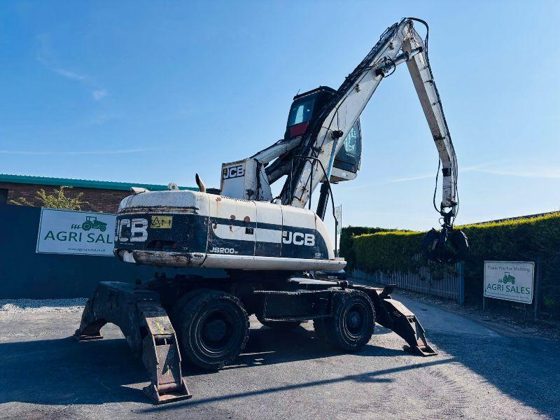 JCB JS200W HIGHRISE CAB SCRAP HANDLER*C/W GRAB*YEAR 2011*VIDEO*
