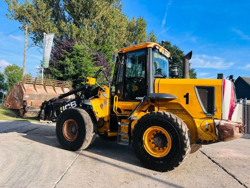 JCB 436EHT 4WD WASTE MASTER LOADING SHOVEL *YEAR 2011* C/W TOE TIP BUCKET *VIDEO*