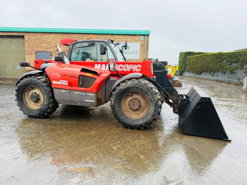 MANITOU MLT 741 TURBO TELEHANDLER*AG SPEC*C/W NEW BUCKET*VIDEO*