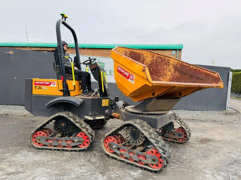 MECALAC TAS3 3 TONNE TRACKED SWIVLE SKIP DUMPER*2018*1053 HOURS*VIDEO*