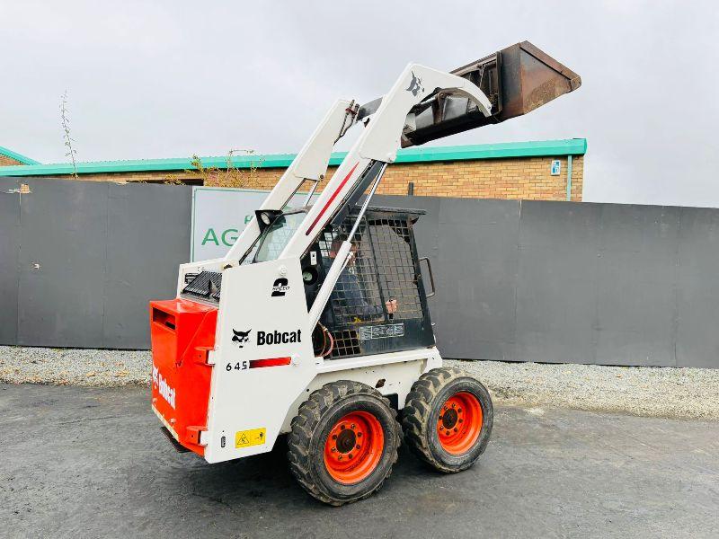 BOBCAT 645 WHEELED SKIDSTEER*C/W BUCKET*3835 HOURS*VIDEO*