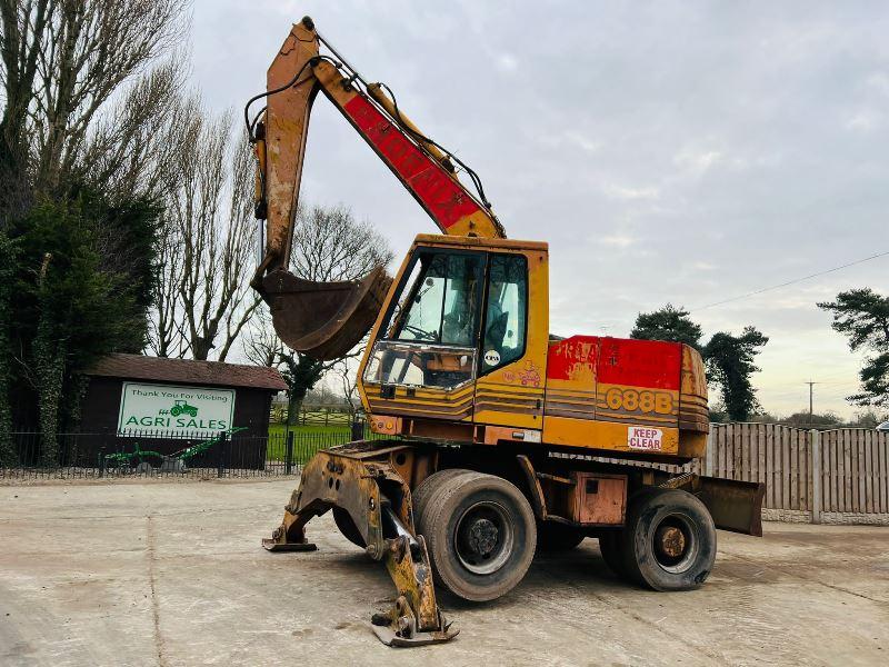 CASE 688B WHEELED EXCAVATOR C/W BUCKET * VIDEO *