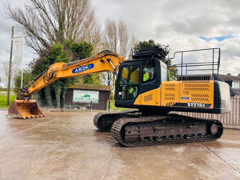SANY SY215C TRACKED EXCAVATOR *YEAR 2017* C/W QUICK HITCH & BUCKET *VIDEO*
