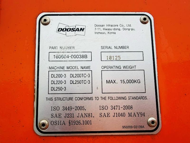 DOOSAN DL200-3 LOADING SHOVEL*C/W BUCKET*YEAR 2015*VIDEO*