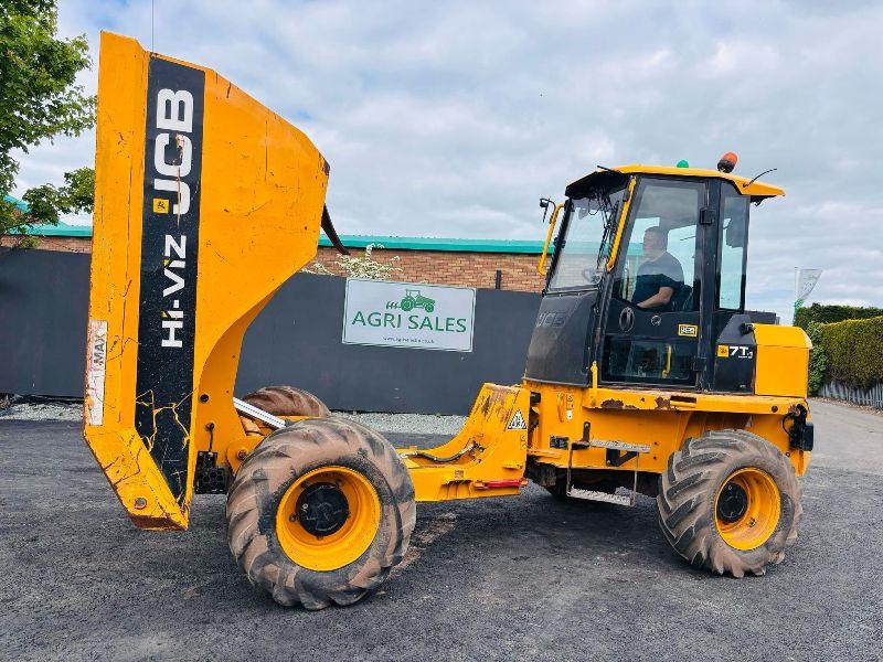 JCB 7FT 7 TONNE STRAIGHT TIP DUMPER* READING 1285 HOURS*YEAR 2018*VIDEO*