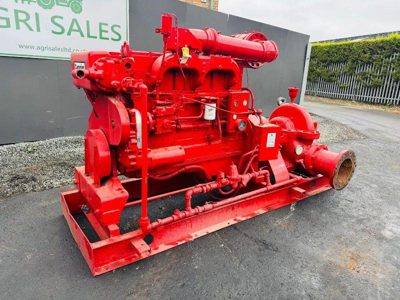 CUMMINGS N-855-F 6 INCH WATER PUMP *C/W 6 CYLINDER ENGINE*VIDEO*