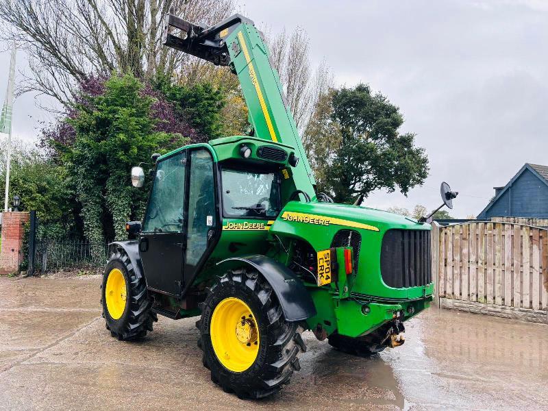 JOHN DEER 3215 4WD TURBO TELEHANDLER C/W PIN & CONE HEAD STOCK *VIDEO*