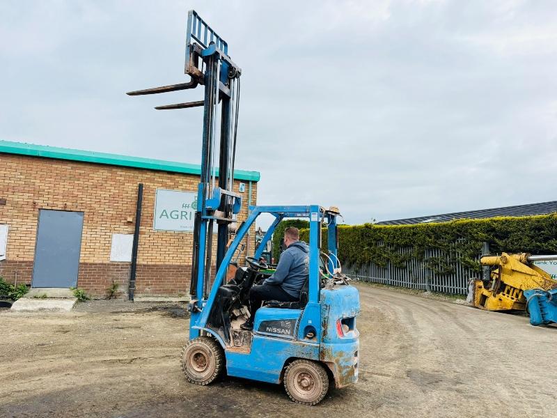NISSAN 16 PETROL/GAS FORKLIFT*C/W SIDESHIFT*YEAR 2010*VIDEO*
