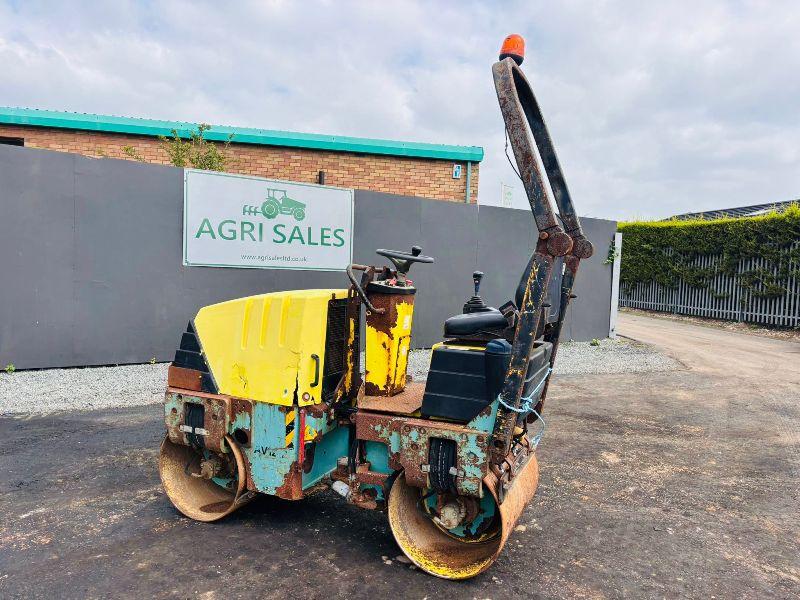 AMMANN AV12-2 VIBRATING DOUBLE DRUM ROLLER*C/W ROLL BAR*VIDEO*