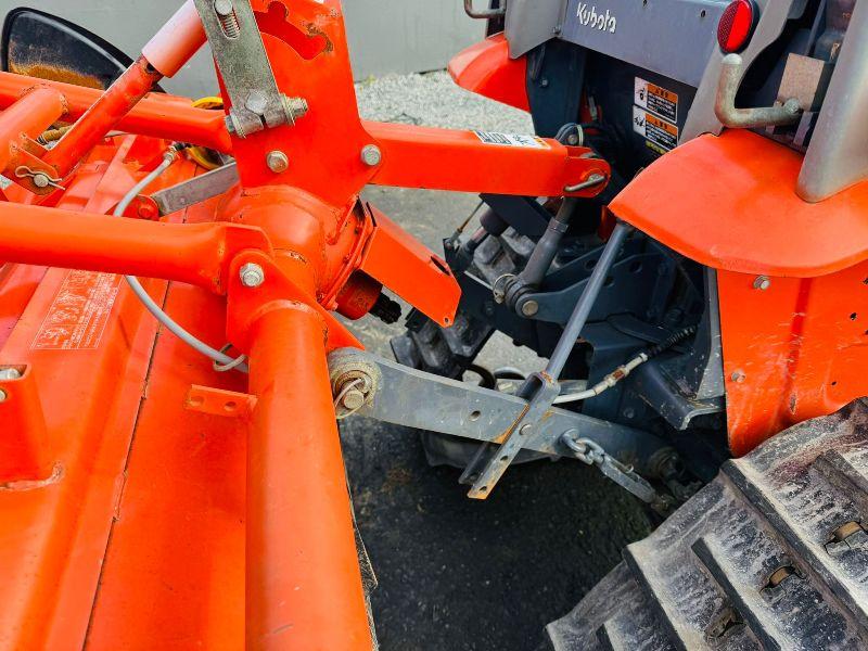 KUBOTA GB180 HALF TRACK COMPACT TRACTOR*C/W ROTOVATOR*VIDEO*