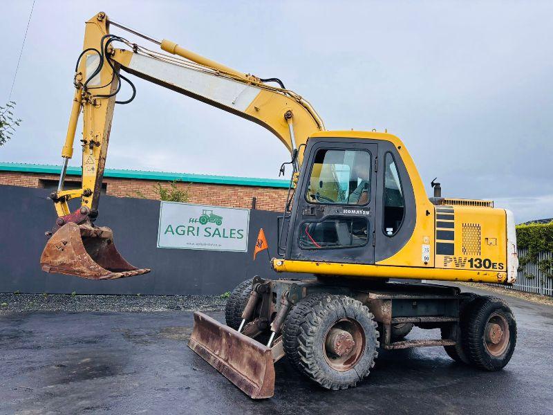 KOMATSU PW130ES 4WD WHEELED EXCAVATOR *C/W BUCKET *VIDEO*