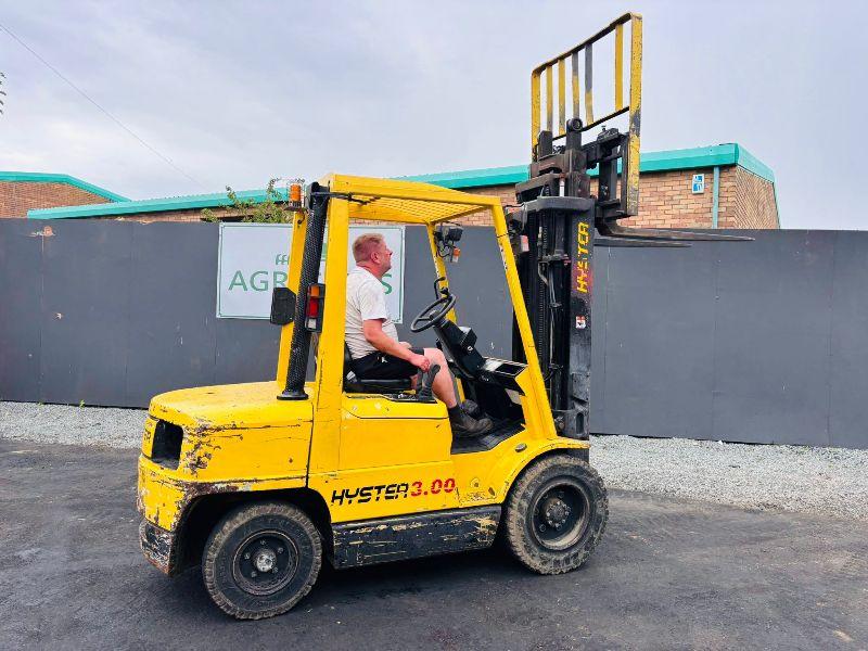 HYSTER H3.00XM FORKLIFT*C/W PALLET TINES*VIDEO*